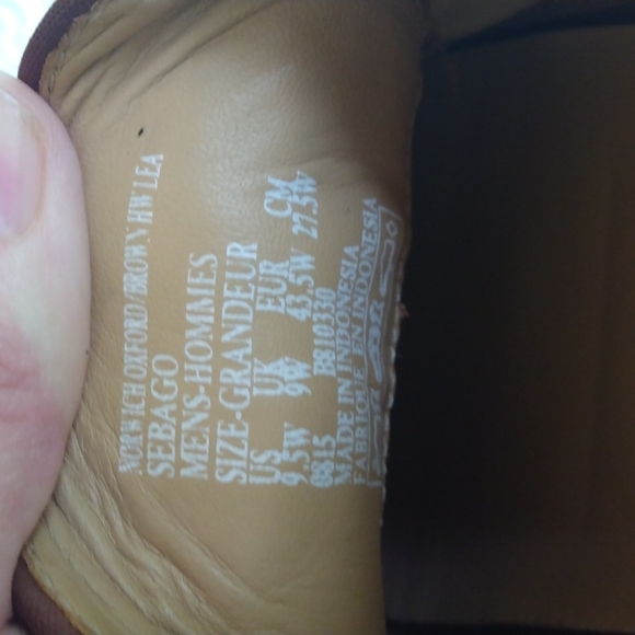 NWOT Brown Sebago Norwich Oxford Shoes 9.5 W - Picture 10 of 10